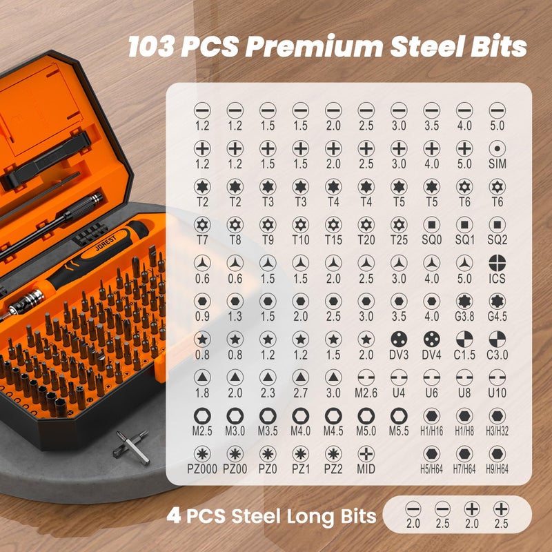 JOREST 115 in 1 Small Precision Screwdriver Set  Tool Gifts for Men Dad Him  Magnetic Repair Tool Kit for PC  Laptop  Tablet  iPhone  Macbook  Jewelers  PS5  Xbox  Switch  Game Console  Door &Chair - Image 4